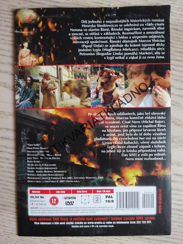 QUO VADIS, DVD FILM