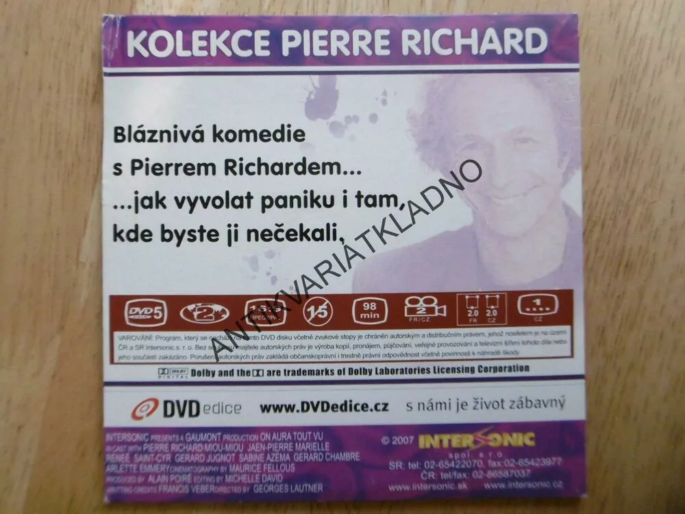 VŠECHNO UVIDÍME, PIERRE RICHARD 7., DVD FILM