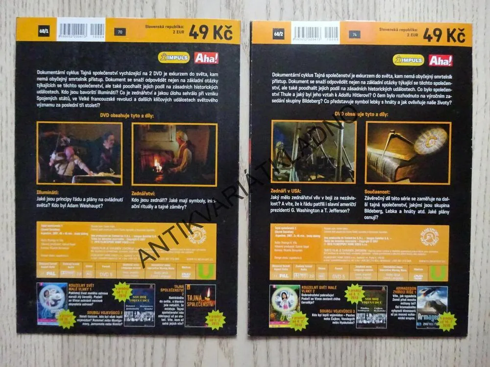 TAJNÁ SPOLEČENSTVÍ 1-2, DVD FILM DOKUMENT