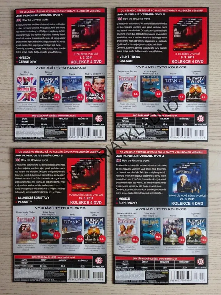 JAK FUNGUJE VESMÍR 1-4, DVD FILM DOKUMENT