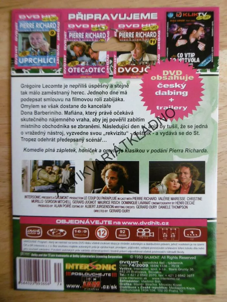 RÁNA DEŠTNÍKEM, PIERRE RICHARD 8., DVD FILM