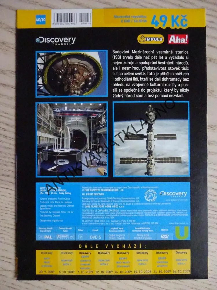 UVNITŘ VESMÍRNÉ STANICE, DVD FILM DOKUMENT