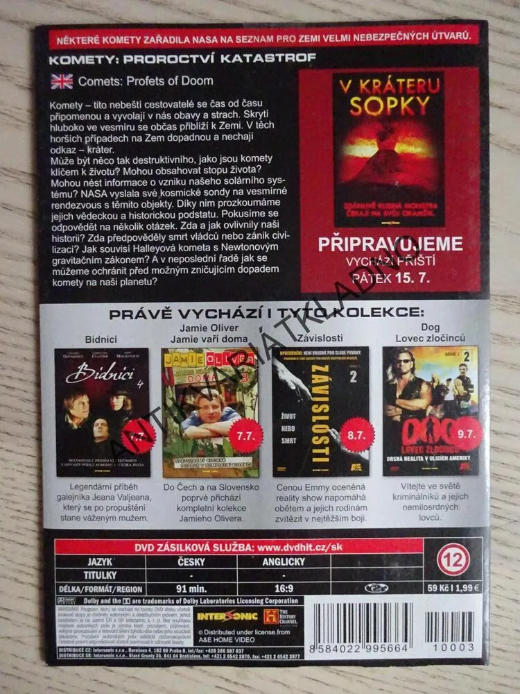 KOMETY - PROROCTVÍ KATASTROF, DVD FILM DOKUMENT