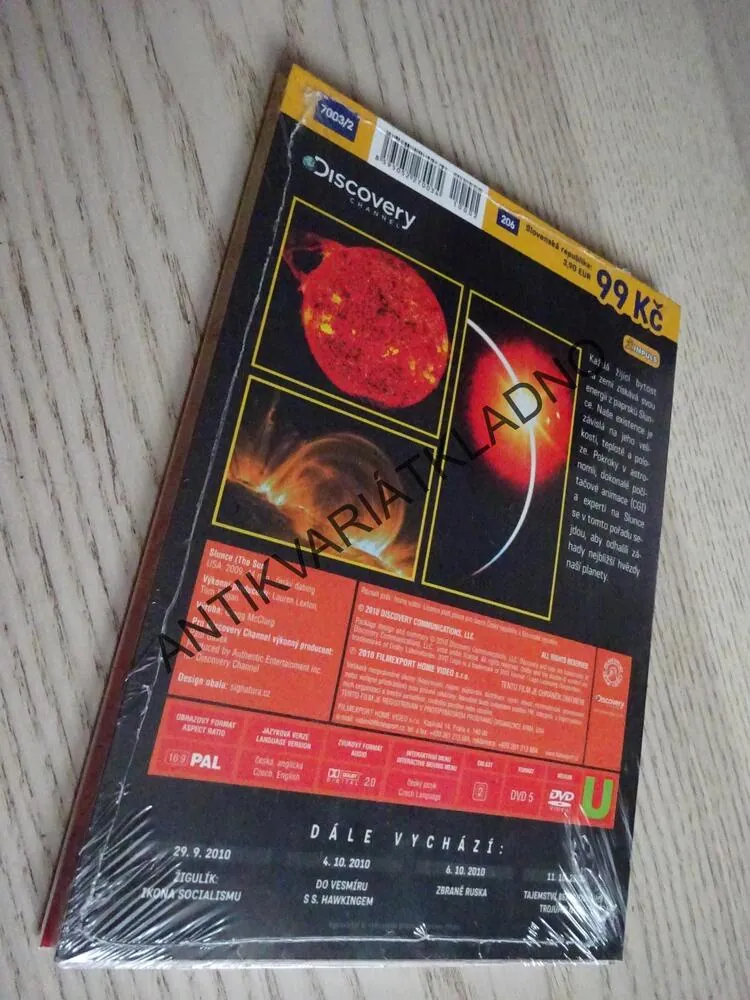 SLUNCE, ZÁHADY NAŠÍ NEJBLIŽŠÍ HVĚZDY, DVD FILM DOKUMENT