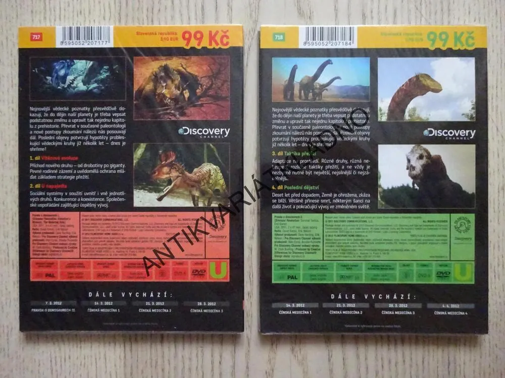 DINOSAUR REVOLUTION 1-2, PRAVDA O DINOSAURECH, 2X DVD FILM DOKUMENT