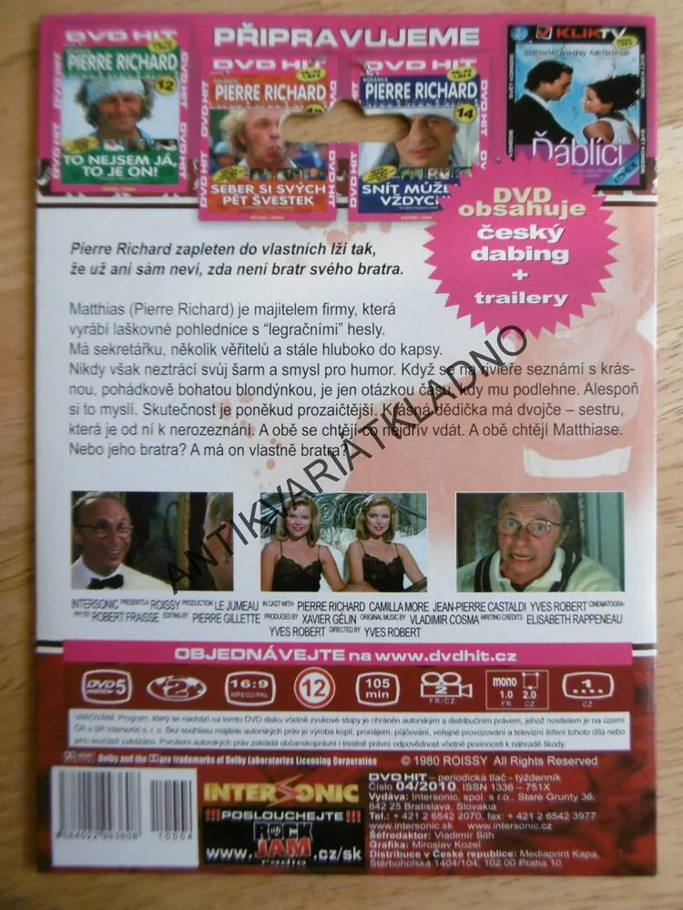 DVOJČE, PIERRE RICHARD 11., DVD FILM
