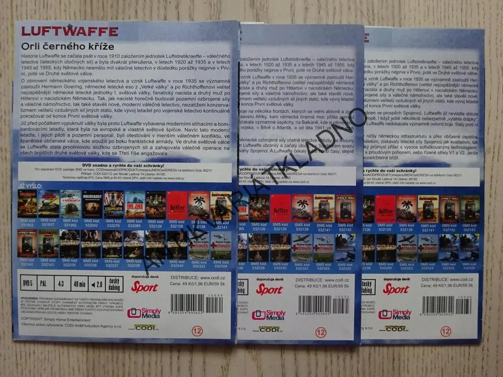 LUFTWAFFE 1-3, DVD FILM DOKUMENT