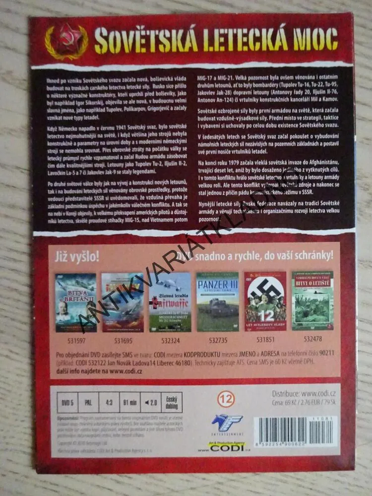 SOVĚTSKÁ LETECKÁ MOC, DVD FILM DOKUMENT