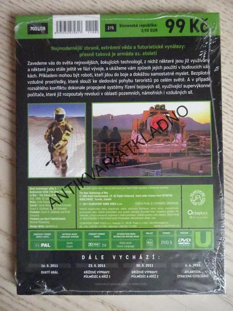 NOVÉ TECHNOLOGIE VÁLKY - BUDOUCNOST VÁLEK, DVD FILM DOKUMENT