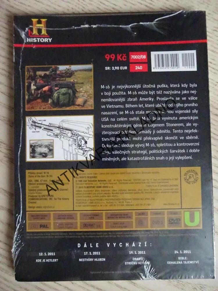 PŘÍBĚHY ZBRANÍ: M-16, DVD FILM DOKUMENT