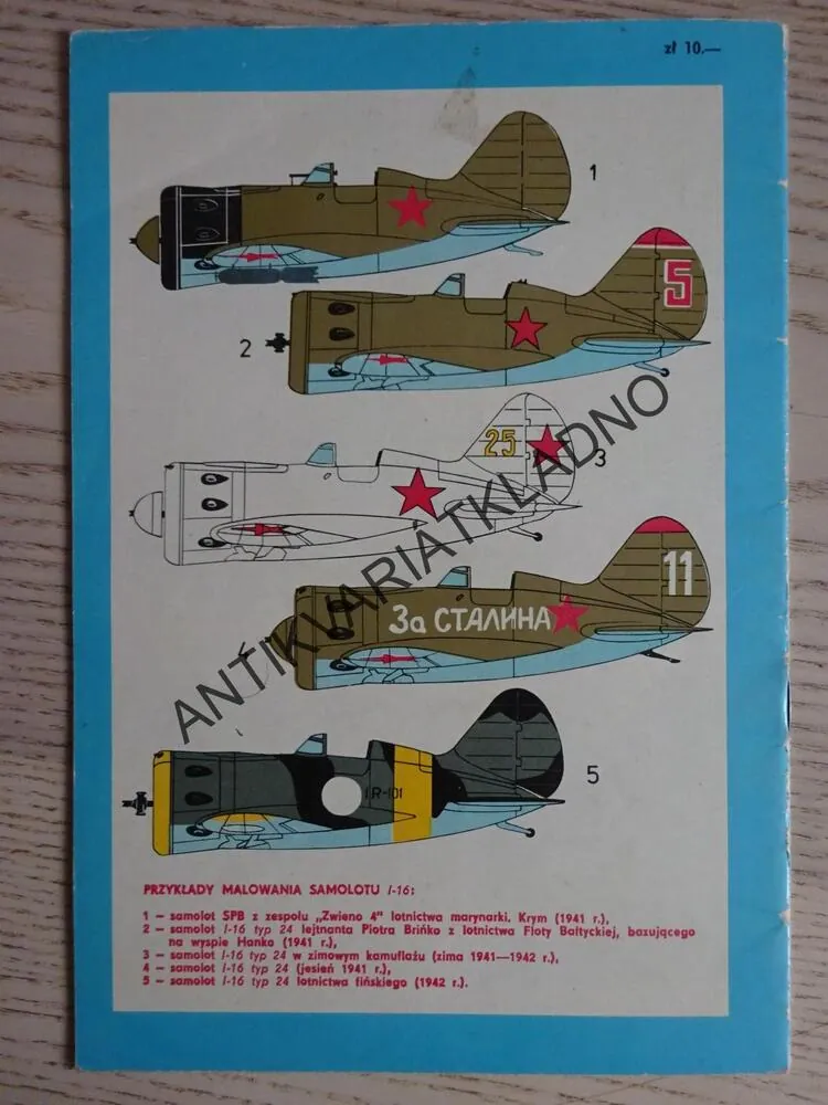 SAMOLOT MYSLIWSKI I-16, POLSKY, SEŠIT Č. 48