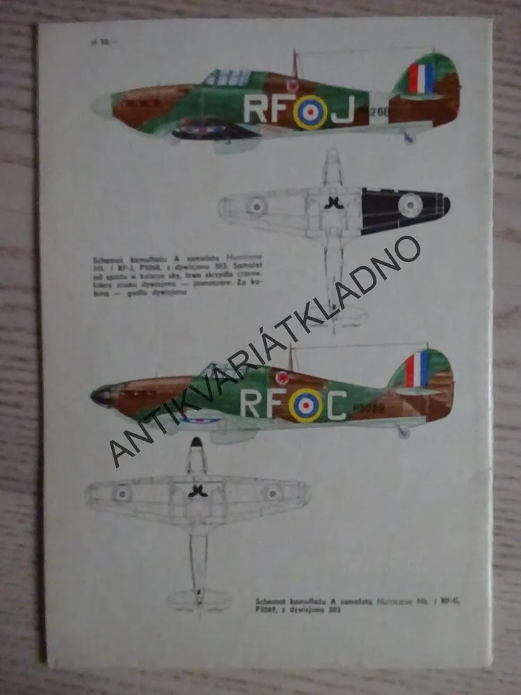 SAMOLOT MYSLIWSKI HURRICANE MK. I, POLSKY, SEŠIT Č. 55