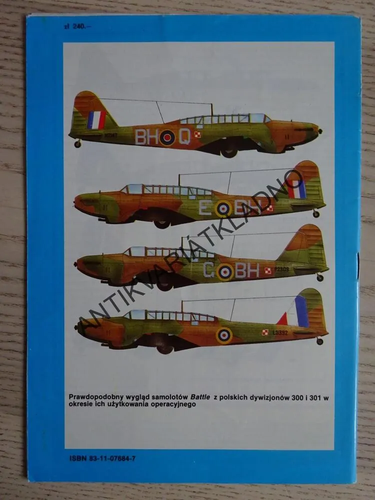 LEKKI SAMOLOT BOMBOWY FAIREY BATTLE, POLSKY, SEŠIT Č. 128