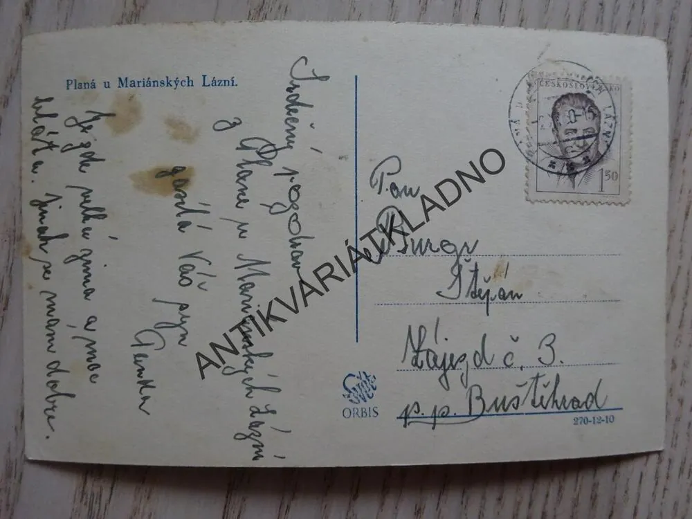 PLANÁ U MARIÁNSKÝCH LÁZNÍ, 1950, OKRES TACHOV