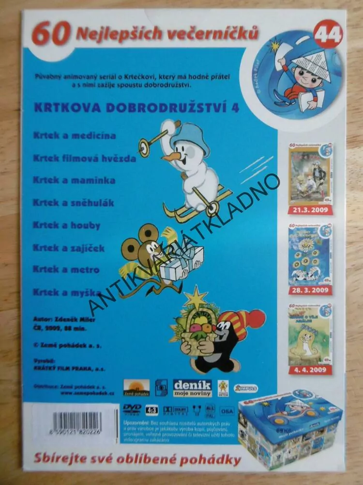 KRTEK- KRTKOVA DOBRODRUŽSTVÍ 4., DVD FILM POHÁDKA
