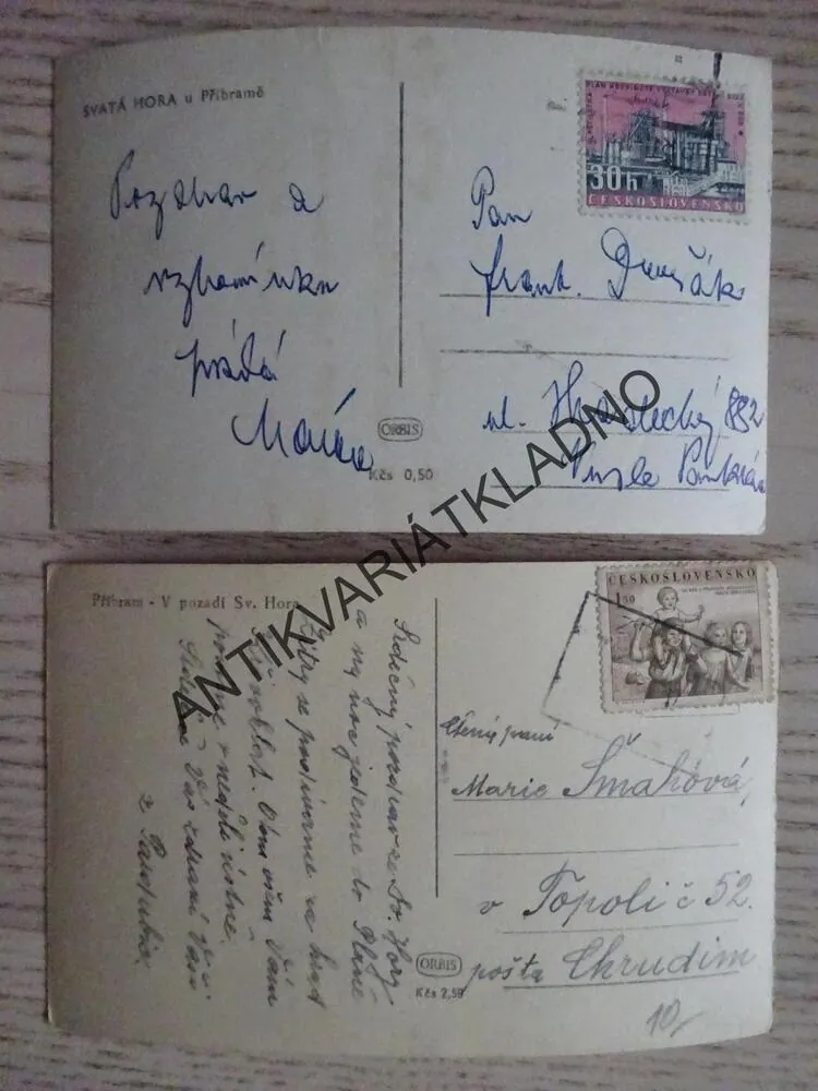 PŘÍBRAM, SVATÁ HORA, 2 KUSY