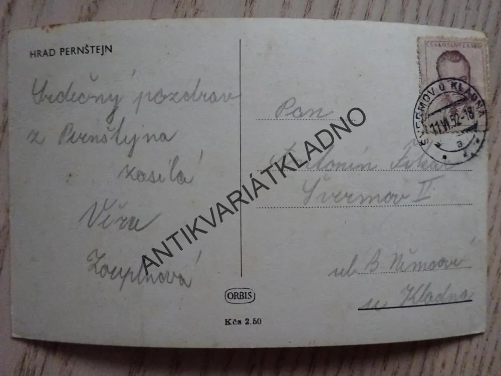 HRAD PERNŠTEJN, 1952, OKRES BRNO-VENKOV