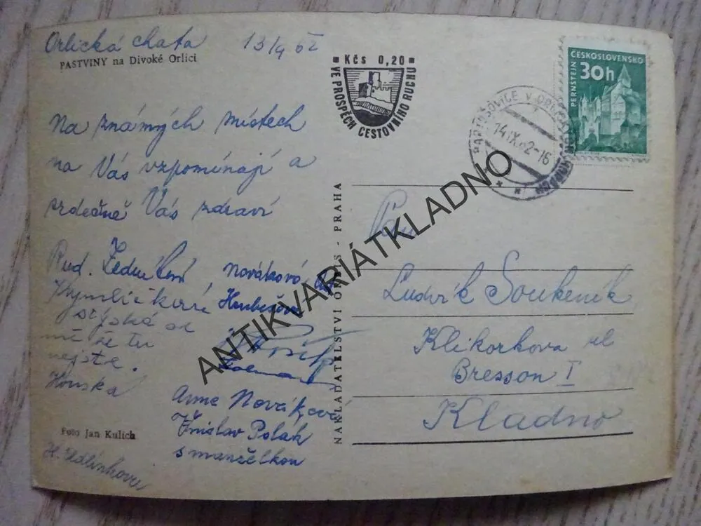 PASTVINY NA DIVOKÉ ORLICI, OKRES ÚSTÍ NAD ORLICÍ, 1962
