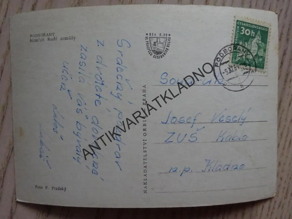 PODBOŘANY, NÁMĚSTÍ RUDÉ ARMÁDY, 1964, OKRES LOUNY
