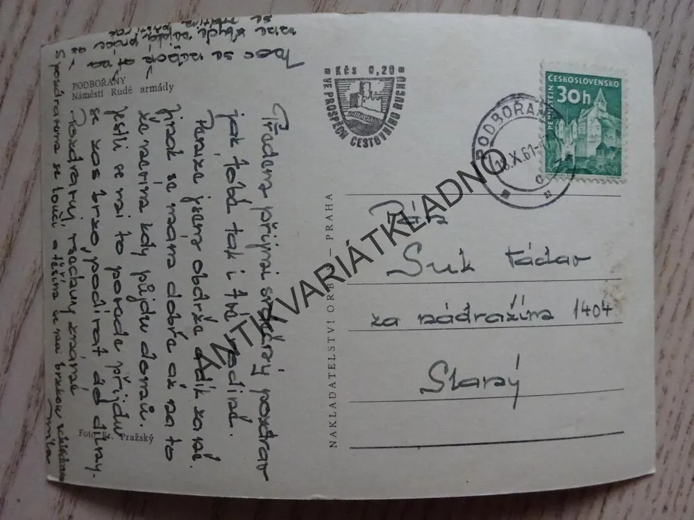 PODBOŘANY, NÁMĚSTÍ RUDÉ ARMÁDY, 1961, OKRES LOUNY