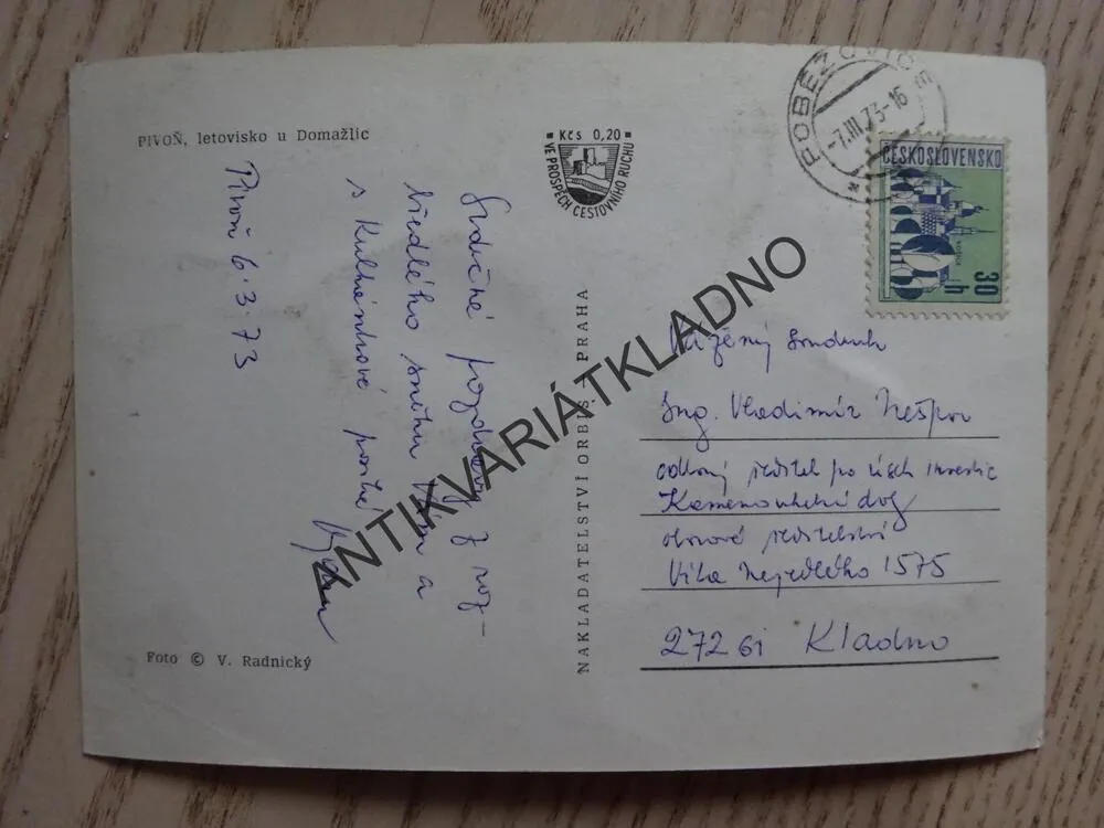 PIVOŇ, OKRES DOMAŽLICE, 1973