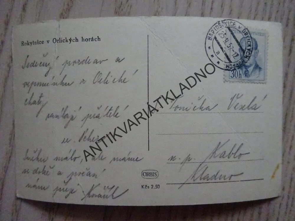 ROKYTNICE V ORLICKÝCH HORÁCH, 1957, OKRES RYCHNOV NAD KNĚŽNOU