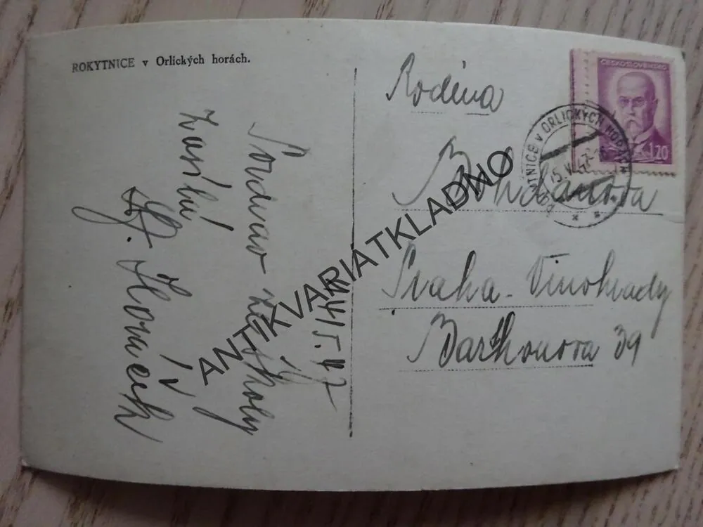 ROKYTNICE V ORLICKÝCH HORÁCH, 1947, OKRES RYCHNOV NAD KNĚŽNOU