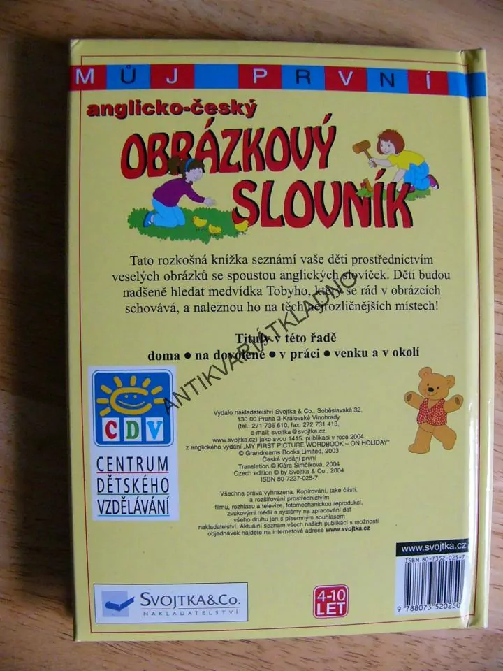 ANGLICKO ČESKÝ OBRÁZKOVÝ SLOVNÍK ,NA DOVOLENÉ