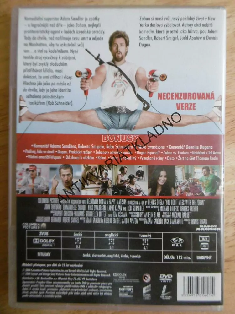ZOHAN, KRYCÍ JMÉNO KADEŘNÍK, DVD FILM