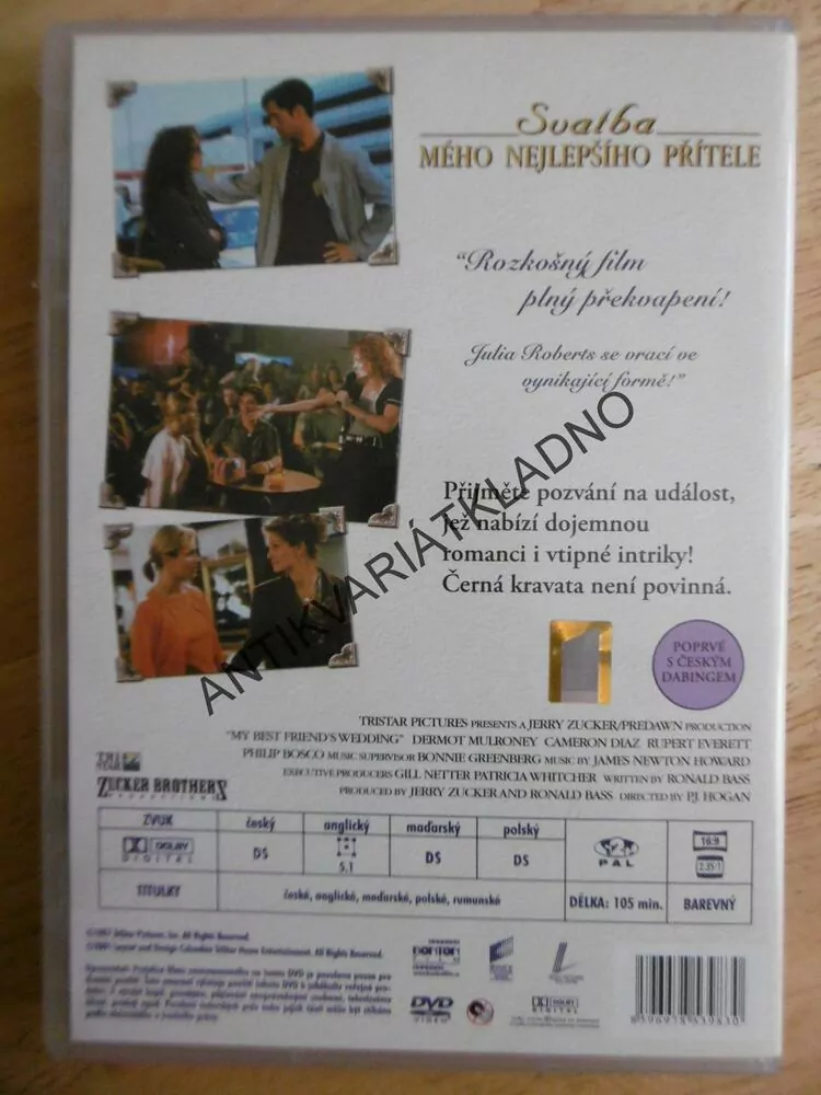 SVATBA MÉHO NEJLEPŠÍHO PŘÍTELE, DVD FILM