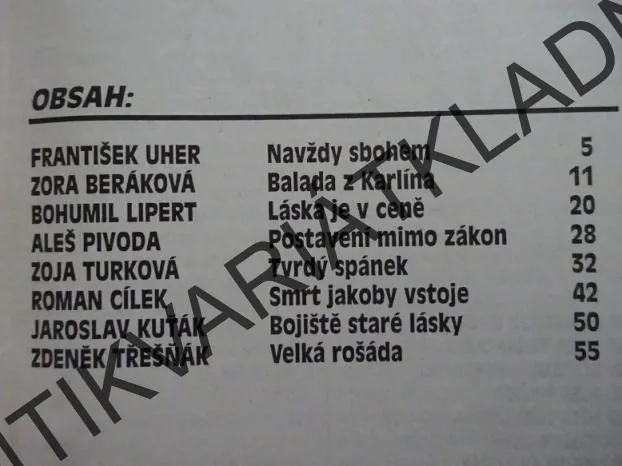 NAVŽDY SBOHEM A DALŠÍ POVÍDKY, **an