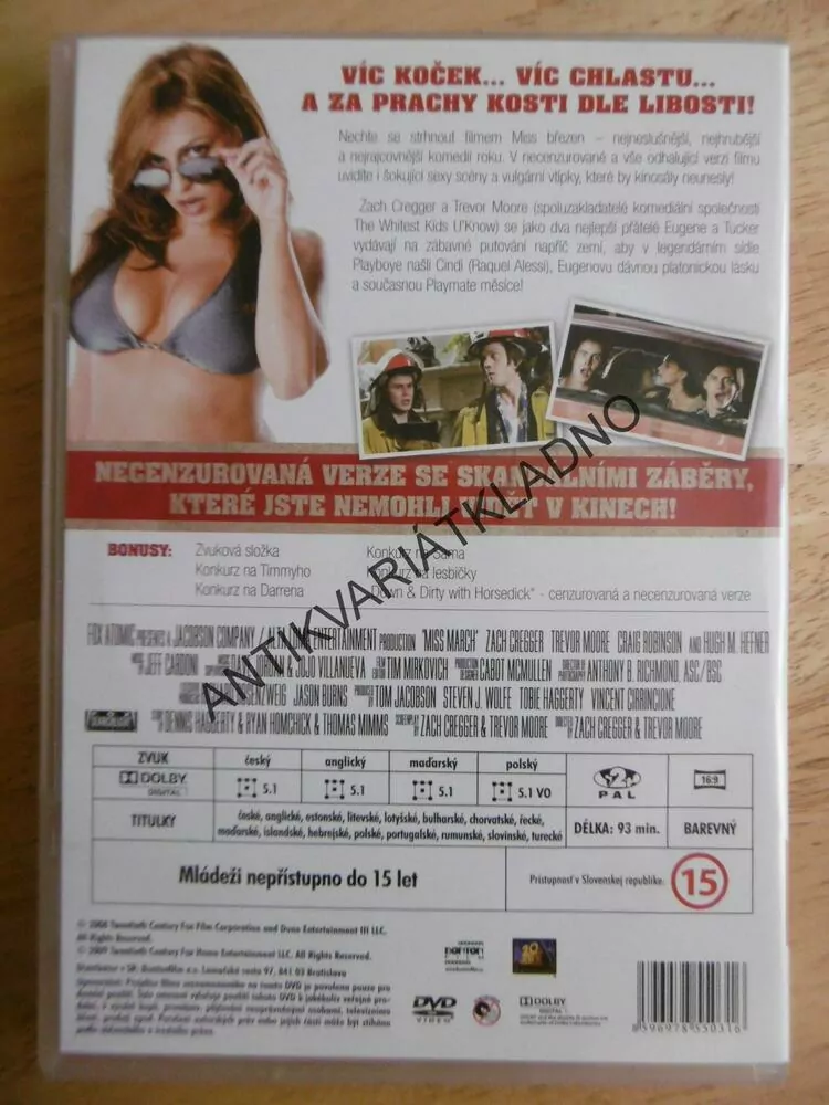 MISS BŘEZEN, BEZ CENZURY, BEZ ZÁBRAN, DVD FILM