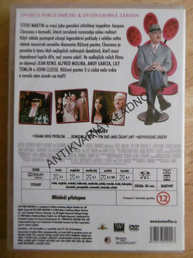 RŮŽOVÝ PANTER 2, DVD FILM 