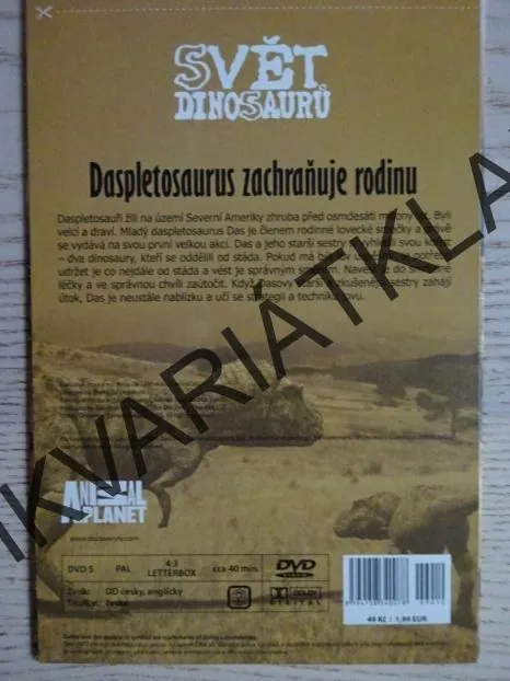 SVĚT DINOSAURŮ, DVD FILM DOKUMENT