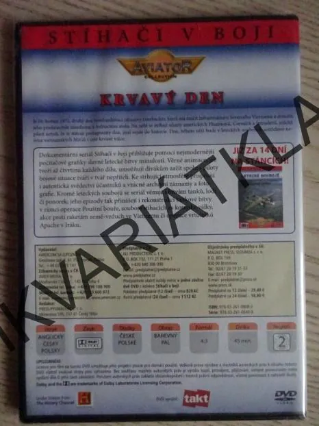 KRVAVÝ DEN, LETECKÉ SOUBOJE, DVD FILM DOKUMENT