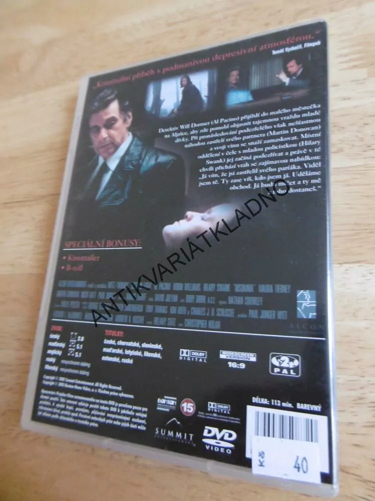 INSOMNIE, DVD FILM 