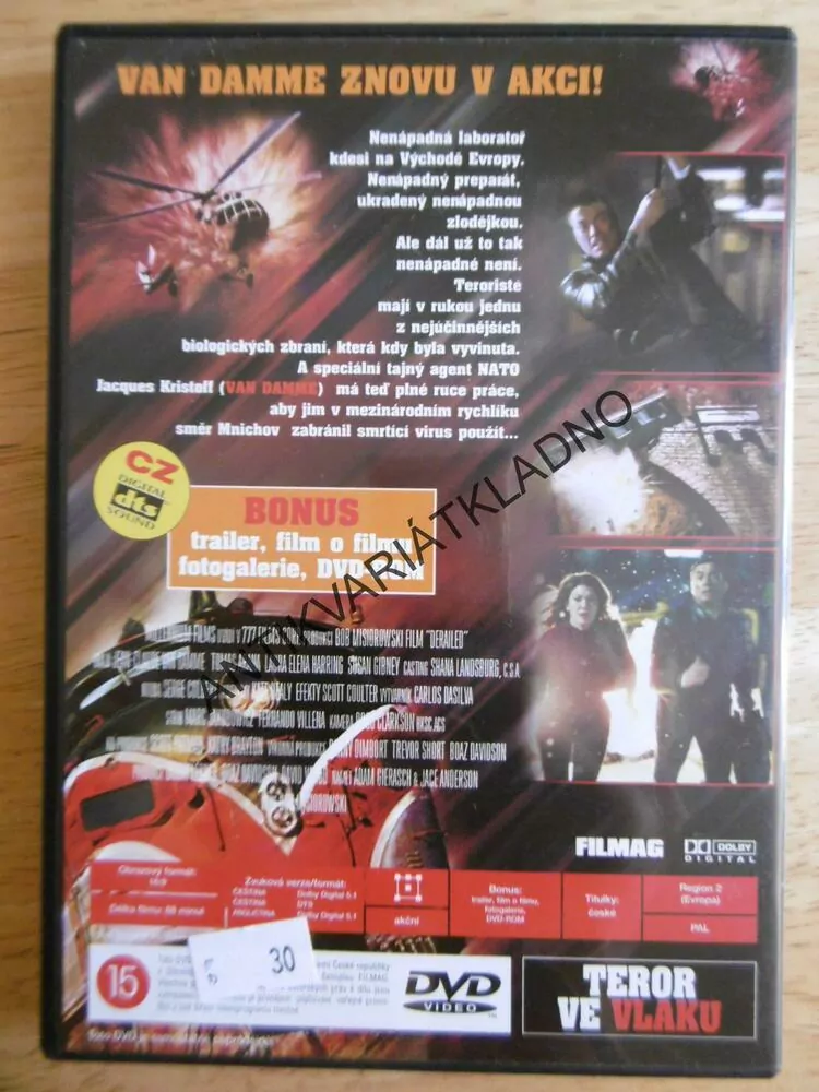 TEROR VE VLAKU, DVD FILM 