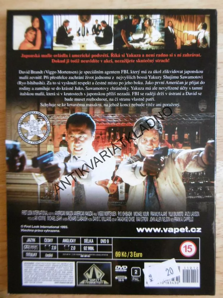 AMERICKÁ YAKUZA, AMERICAN YAKUZA, DVD FILM