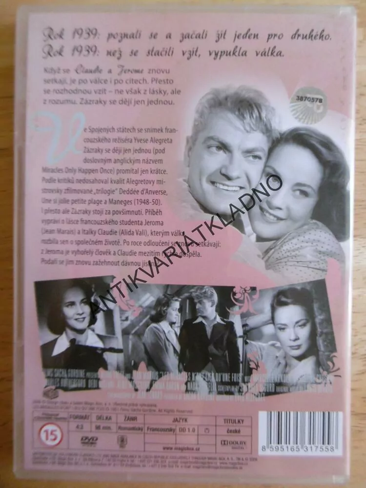 ZÁZRAKY SE DĚJÍ JEN JEDNOU, DVD FILM