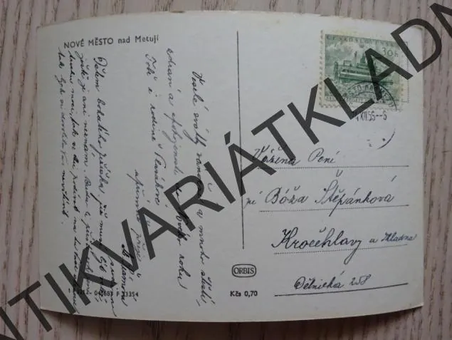 NOVÉ MĚSTO NAD METUJÍ, OKRES NÁCHOD, 1956