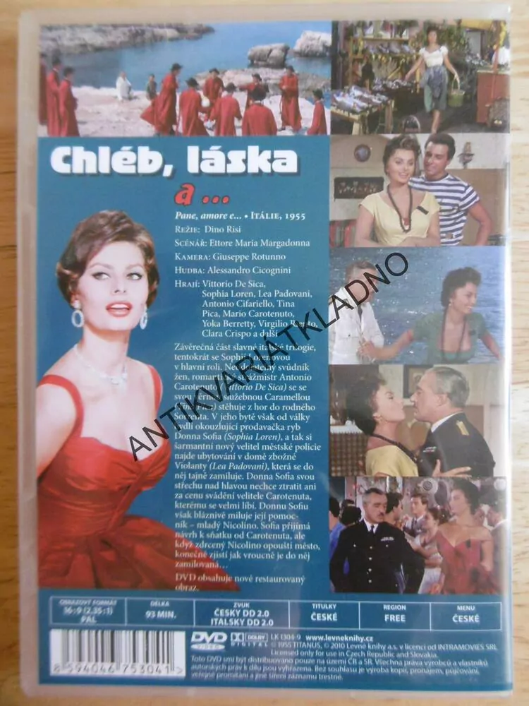 CHLÉB, LÁSKA A ...., DVD FILM