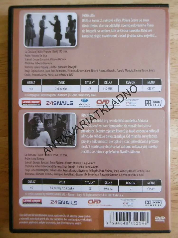 HORALKA, ŘÍMANKA, DVD FILM 