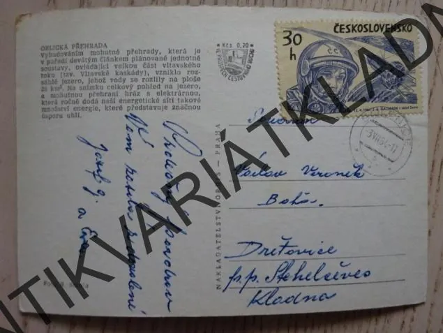 ORLICKÁ PŘEHRADA, HRÁZ, OKRES PÍSEK, 1964