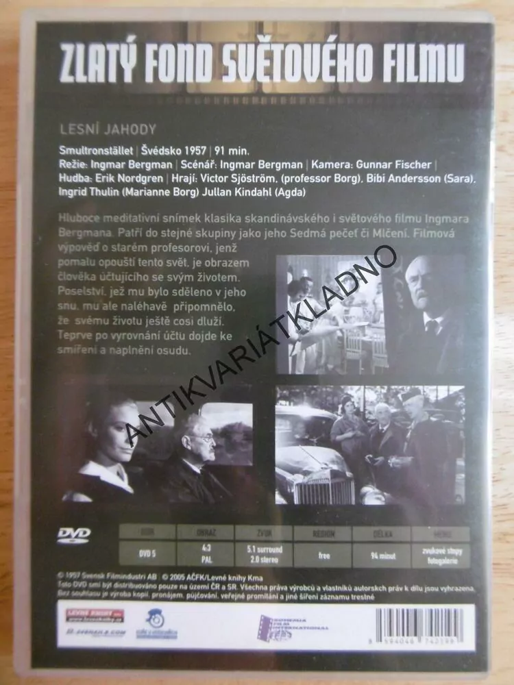 LESNÍ JAHODY, DVD FILM 