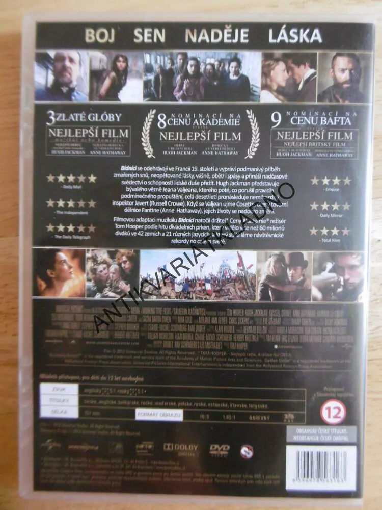 BÍDNÍCI, DVD FILM MUZIKÁL