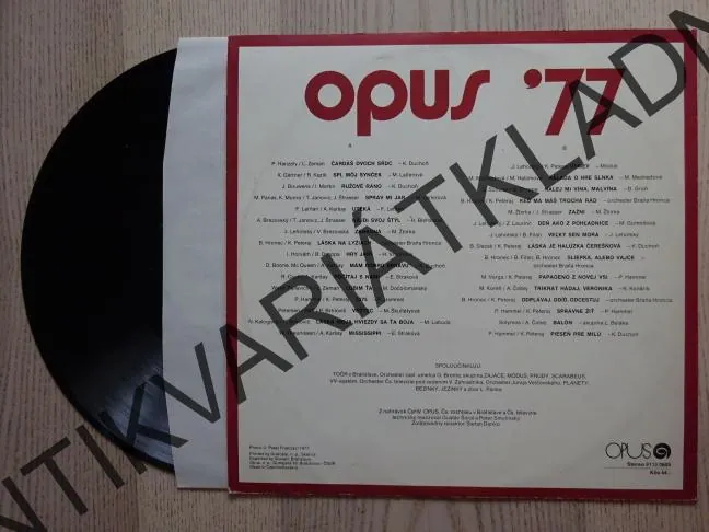 OPUS '77, NEJÚSPĚŠNĚJŠÍ MELODIE ROKU 1977, LP