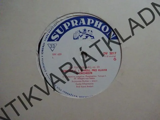 ČAJKOVSKIJ, KONCERT Č. 1 B MOLL, LP
