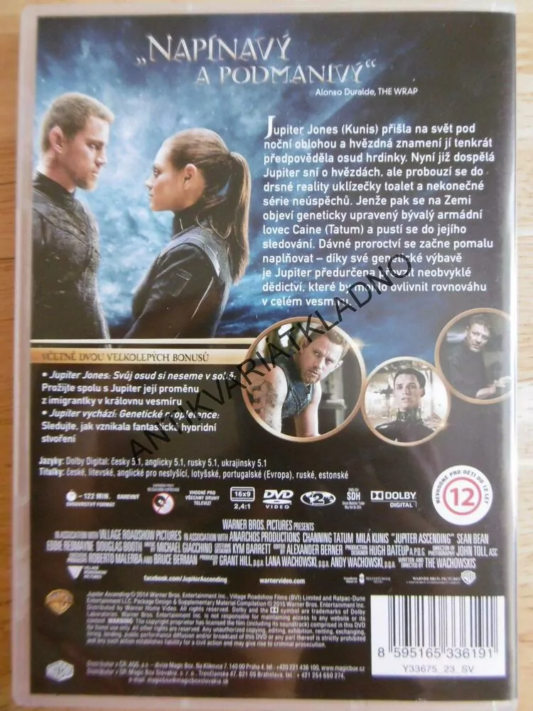 JUPITER VYCHÁZÍ, DVD FILM 