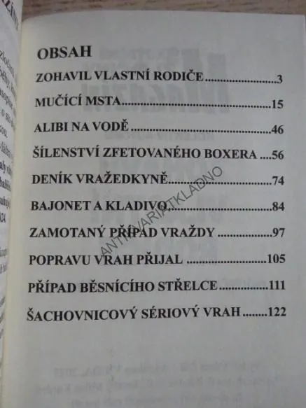 MAGAZÍN SKUTEČNÉ ZLOČINY, ZOHAVIL VLASTNÍ RODIČE, **an