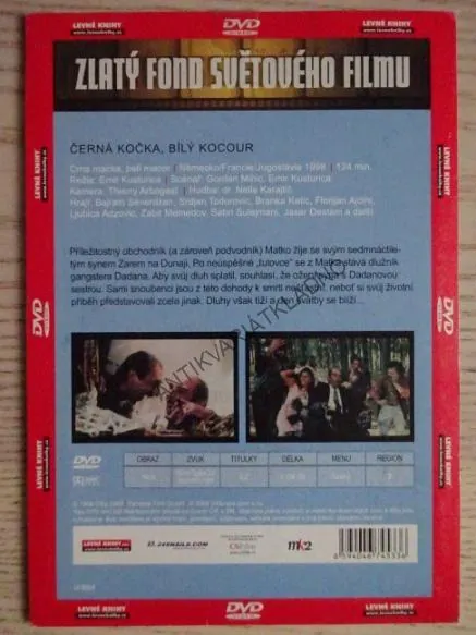 ČERNÁ KOČKA, BÍLÝ KOCOUR, DVD FILM